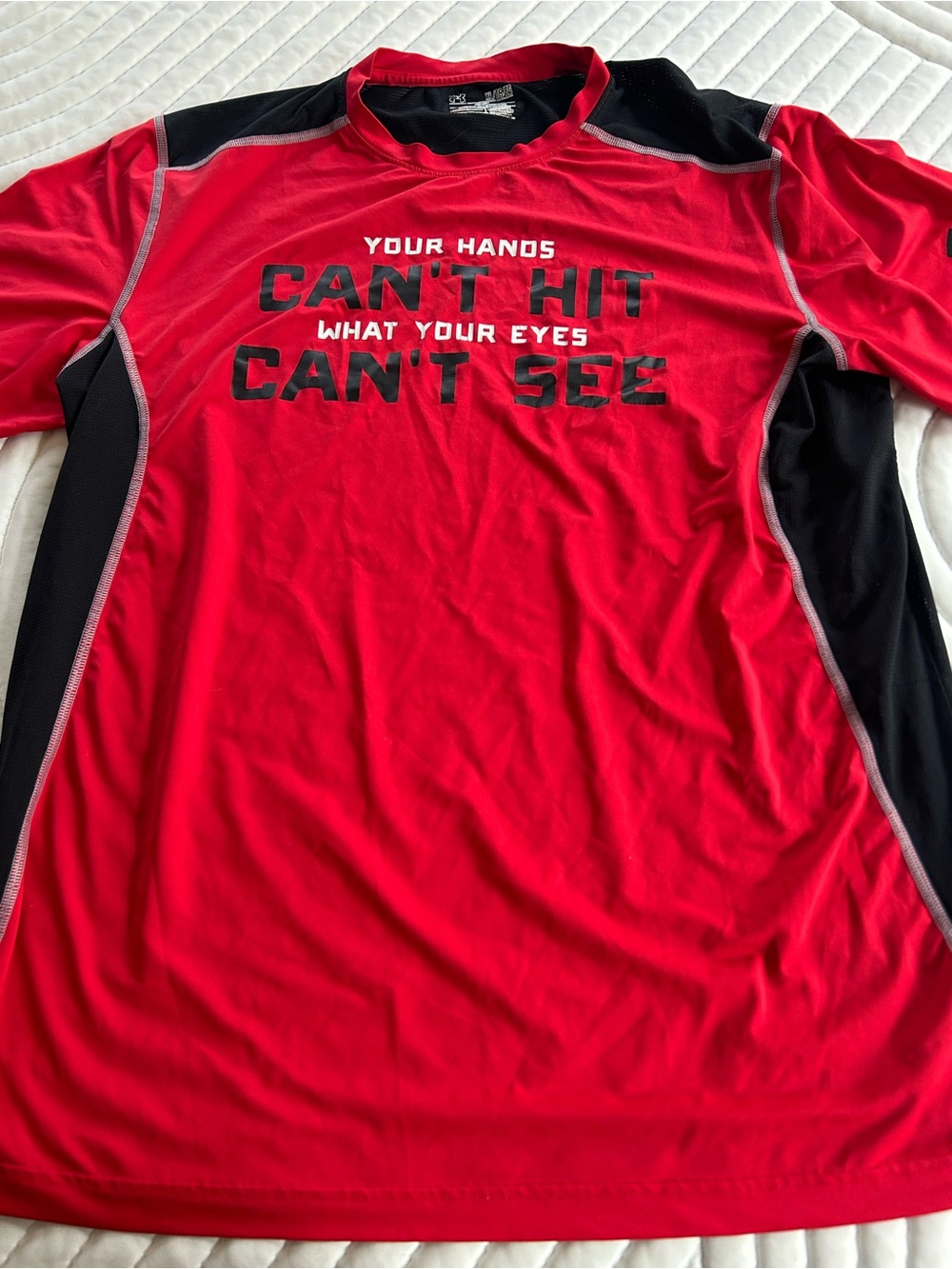 Under Armour Red and Black Short-Sleeve Performance Tee XL